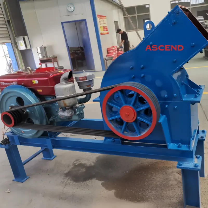China Diesel engine hammer crusher mill glass stone crushing machine Manufacturers, Product