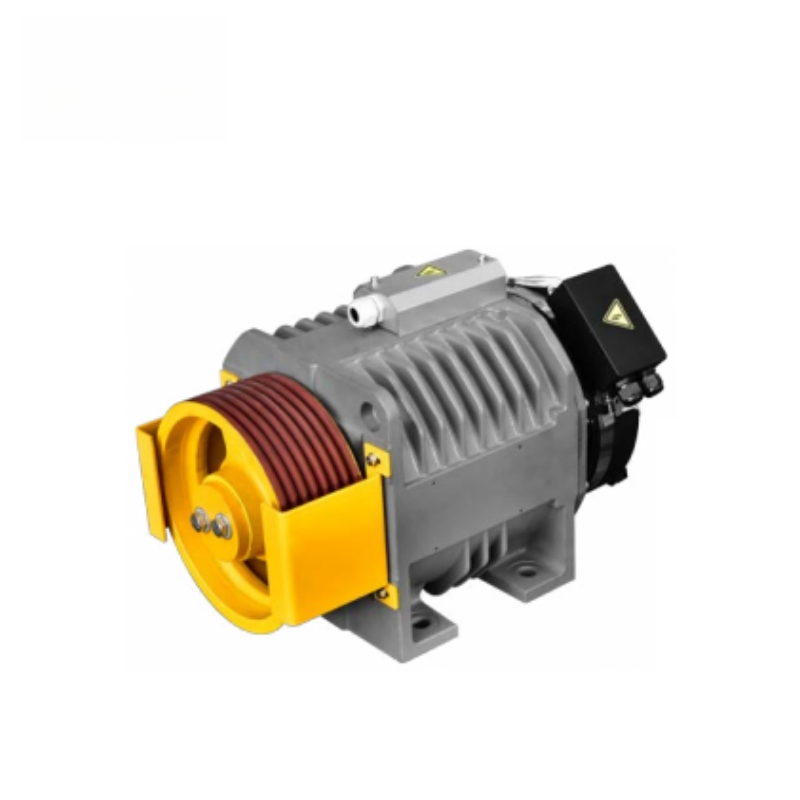 Gearless Traction Machine with Permanent Magnet Synchronous Technology for Elevator Parts