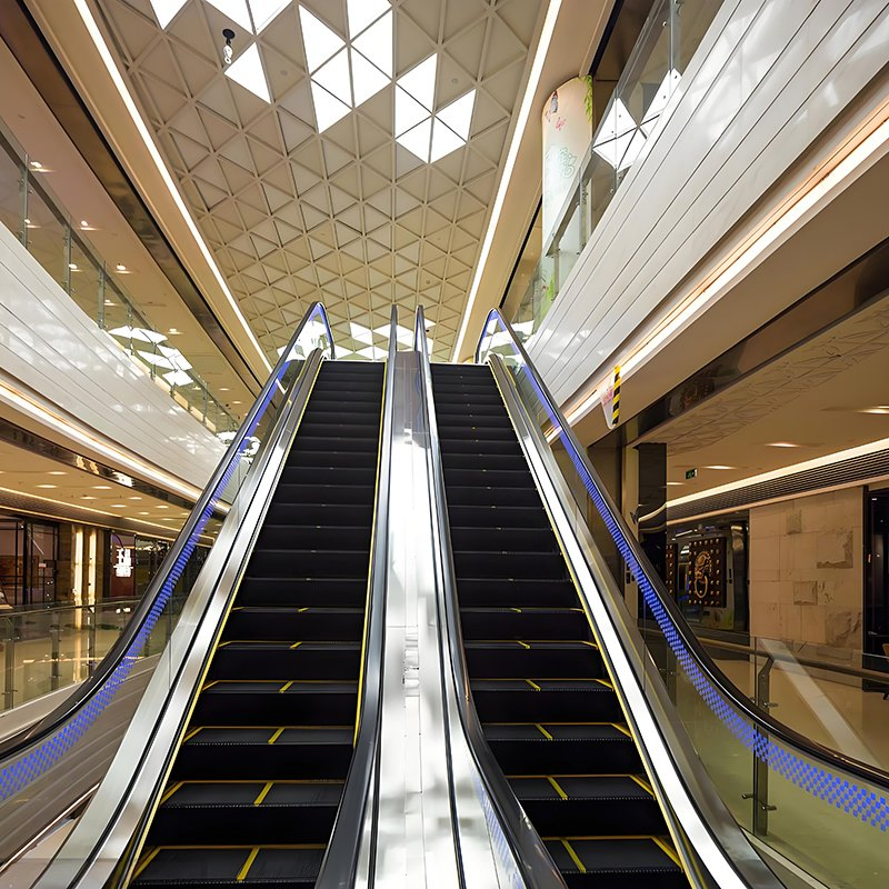 Indoor Auto Moving Walk Escalator with safety Brake Passenger Conveyor