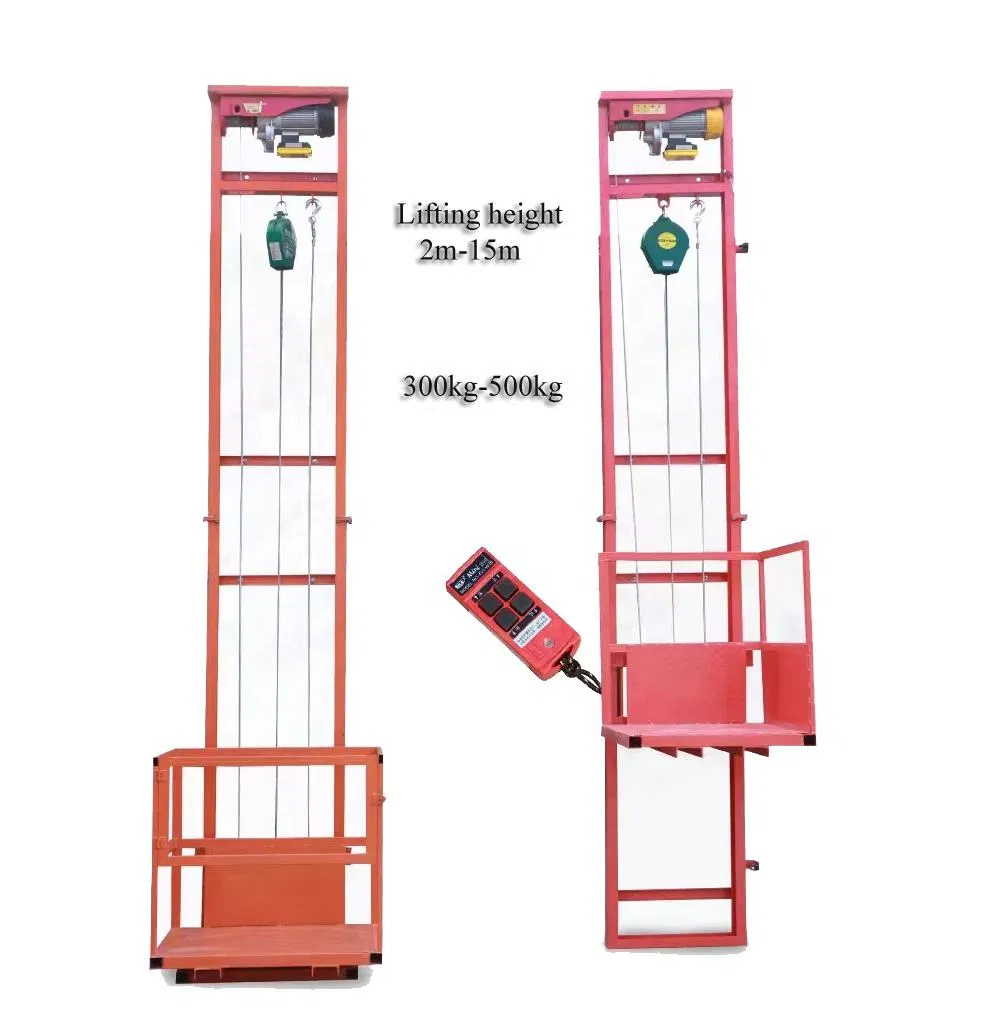 2m-15m Electric Elevator Lift Platform for Person Freight Small Material Cargo Lift Warehouse Household