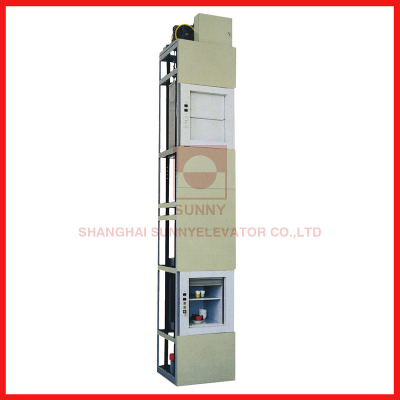 CE Certified Stainless Steel Kitchen Elevator - Commercial Food Dumbwaiter Lift for Restaurant/Hotel