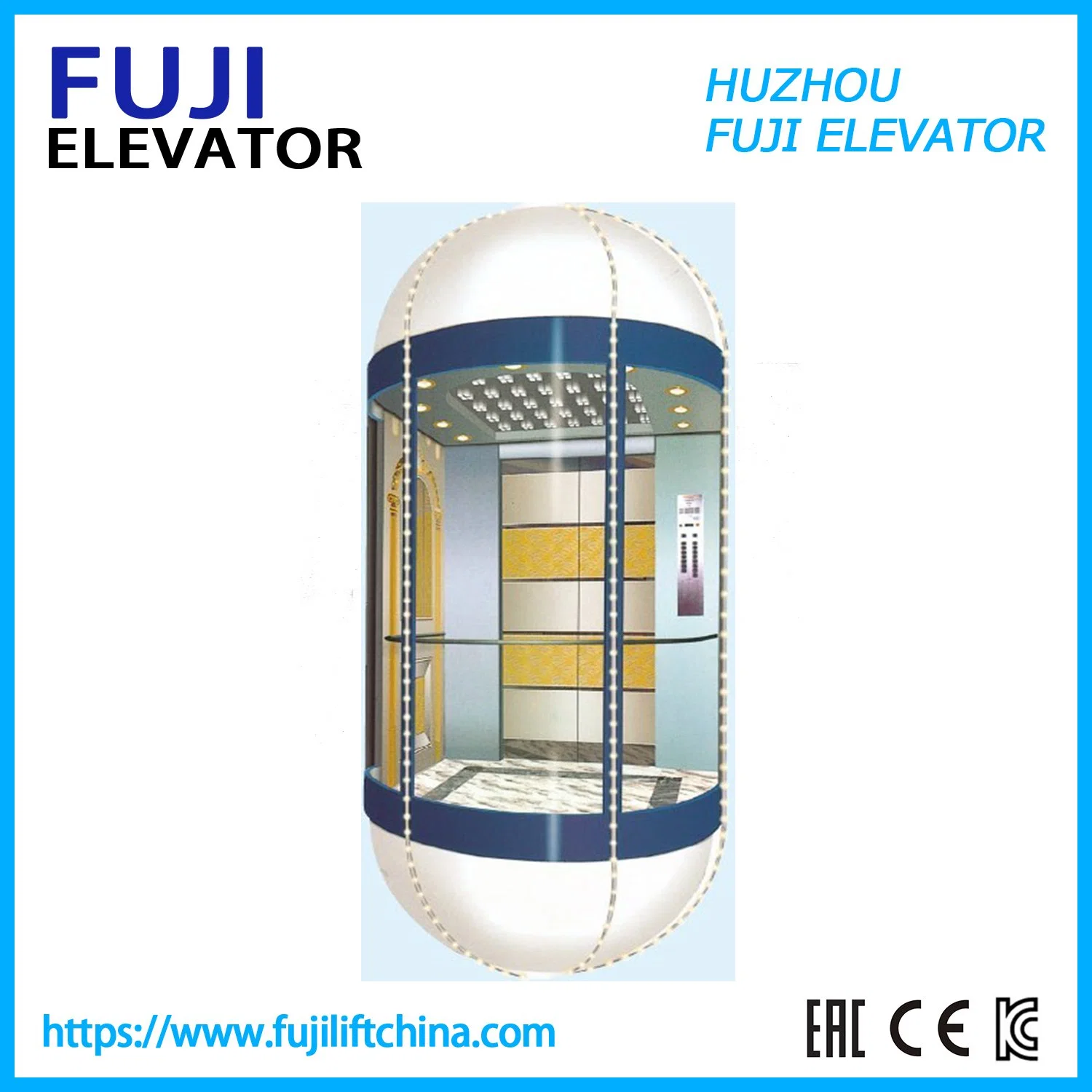 Passenger Elevator Lift Observation Elevator FUJI China Factory Panoramic Elevators with Elevator Door Glass Sightseeing Home Elevator Lifts