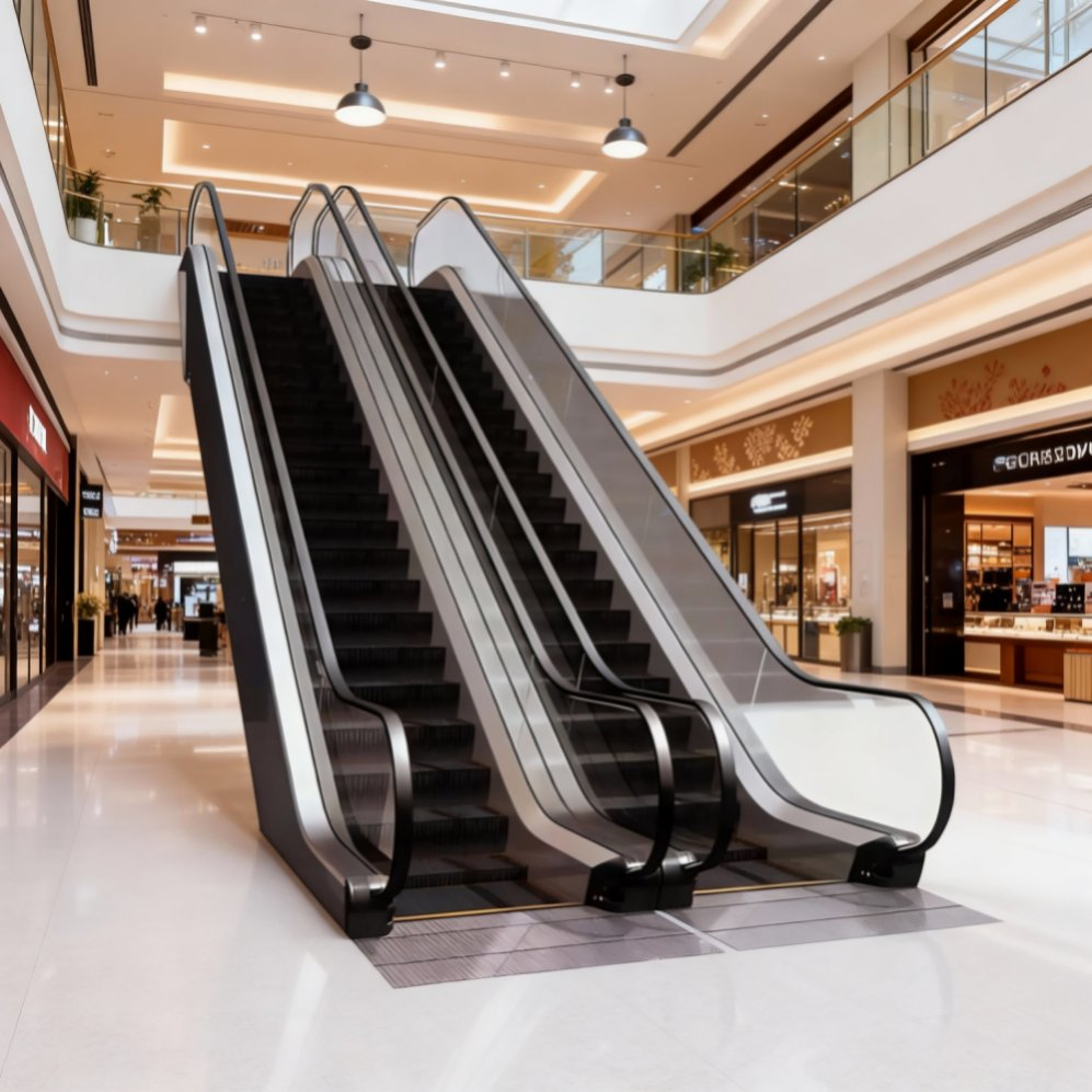 Atrium Showcase Escalator Becomes Architectural Focal Point