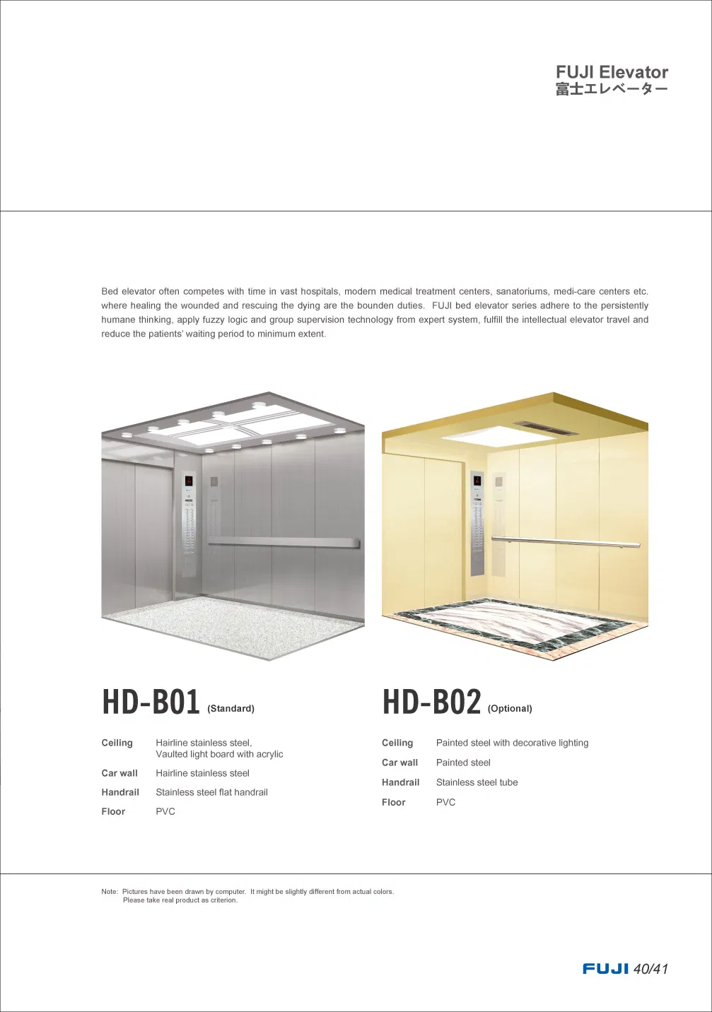 FUJI Elevator Specifications