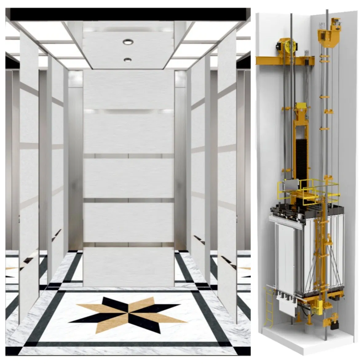 Low Cost 320kg 400kg 0.63m/S Home Elevator for Residential/Office/Hotel Building