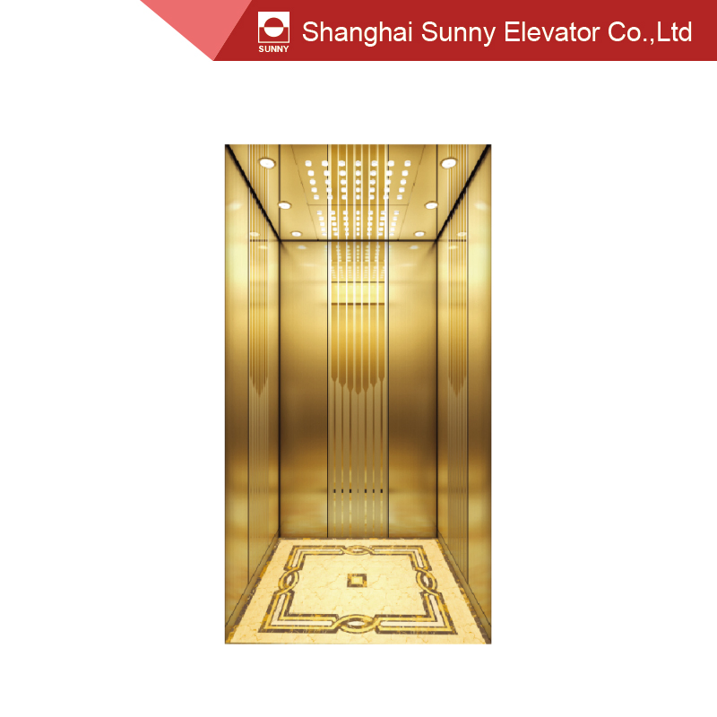 Elevator Cabin Wood Veneer Decoration for Villa Lift