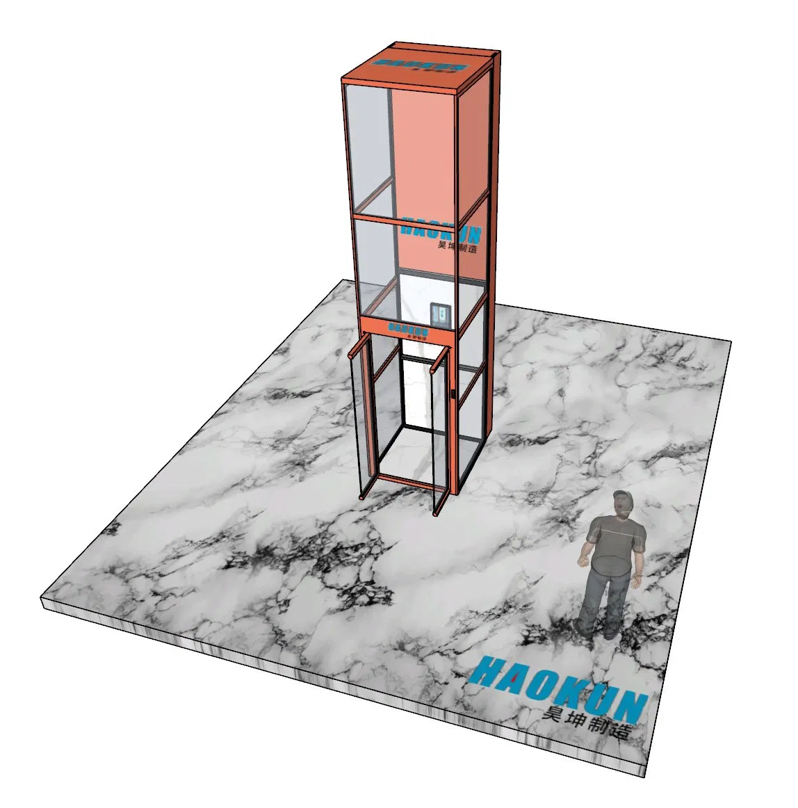 Reliable Cheap 2 to 3 Stops Mini Residential Elevator One Person Small Elevator for Homes Price