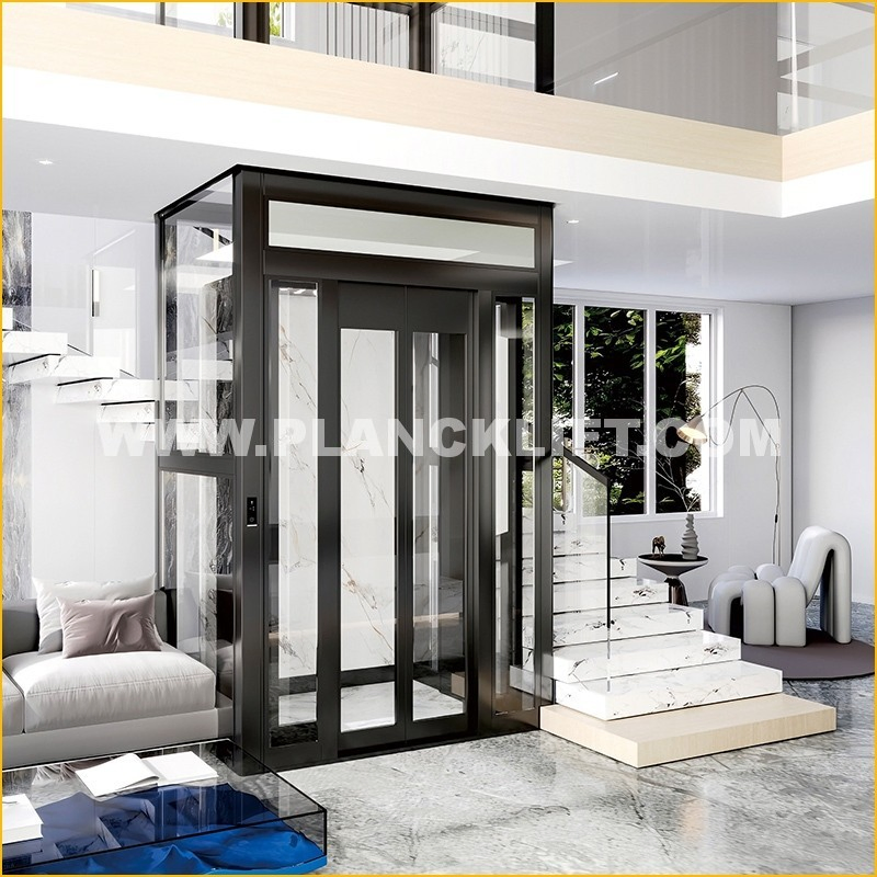 Planck Elevator Factory Direct Passenger Lift Elevator FUJI OEM Compact Residential Small Platform Home Lift Elevator with Pitless 360 Degree Panoramic View
