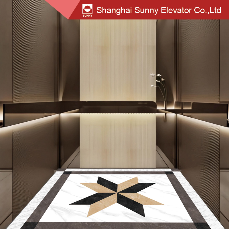 Elevator Car Floor Decoration in PVC Marble-Line