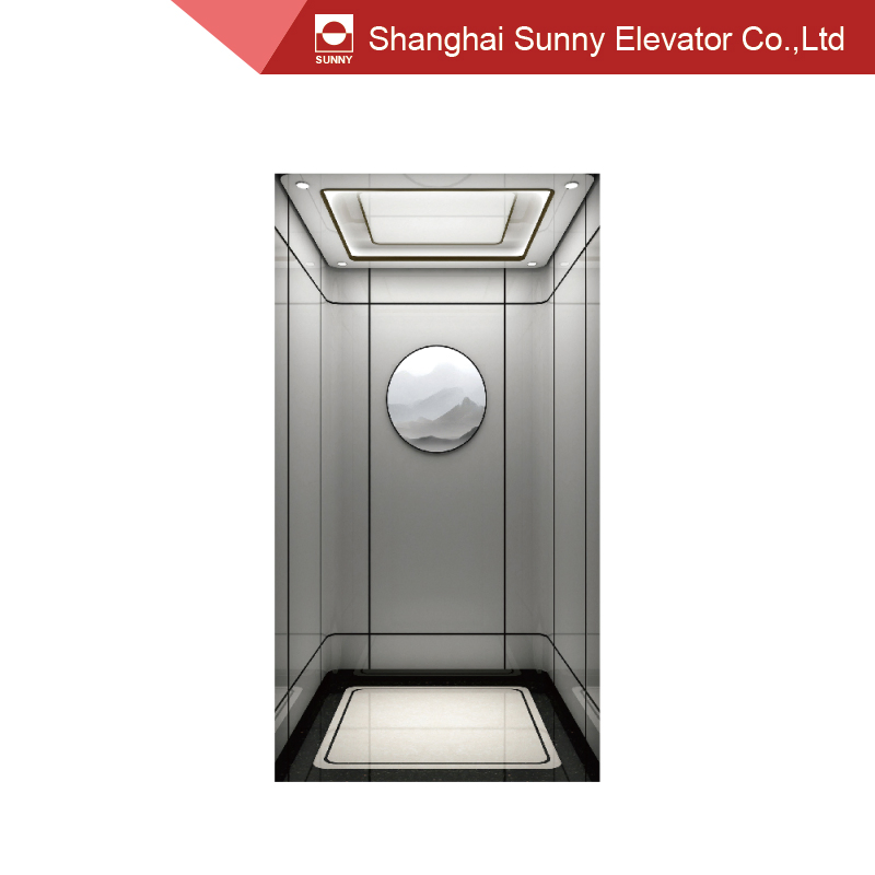 Elevator Cabin Wood Veneer Decoration for Villa Lift