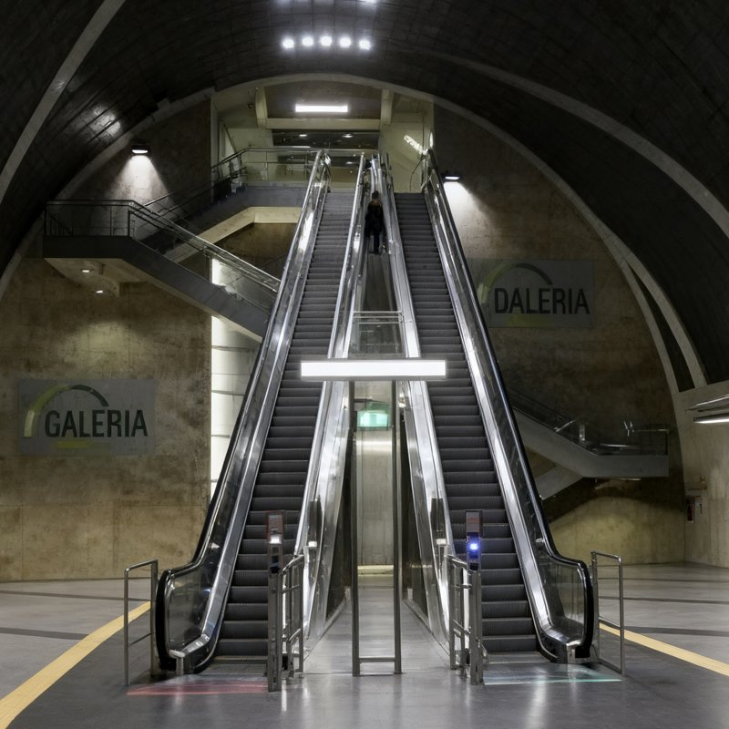 Compact Supermarket Escalator with 800mm Step Width for Efficient Transport