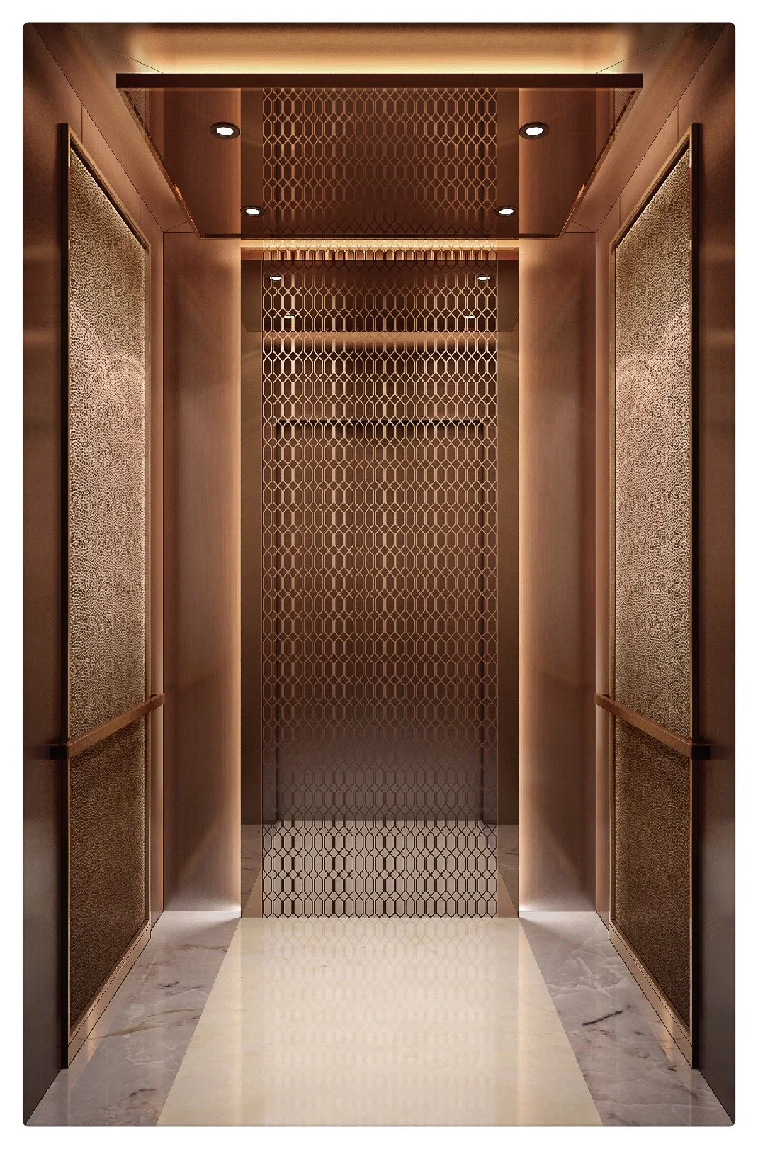 Titanium Mirror Etching Stainless Steel Passenger Elevator with Good Quality