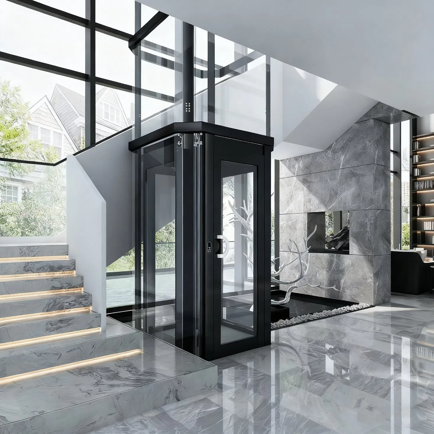 Smart Home Elevator with Ard: Auto Rescue Device Ensures No Passenger Trapping, Silent Operation, Perfect for Family