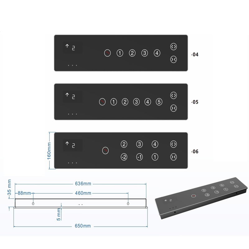 Parts Display Elevator Lop Touch Screen Glass Lift Car Operating Panel