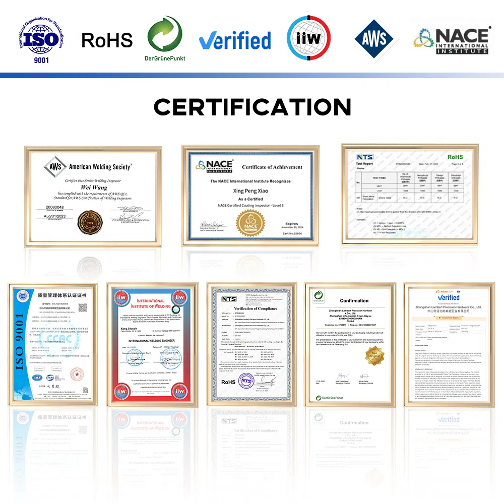 OEM Stainless Steel Frame Laser Welding Sheet Metal Fabrication for Elevator Parts