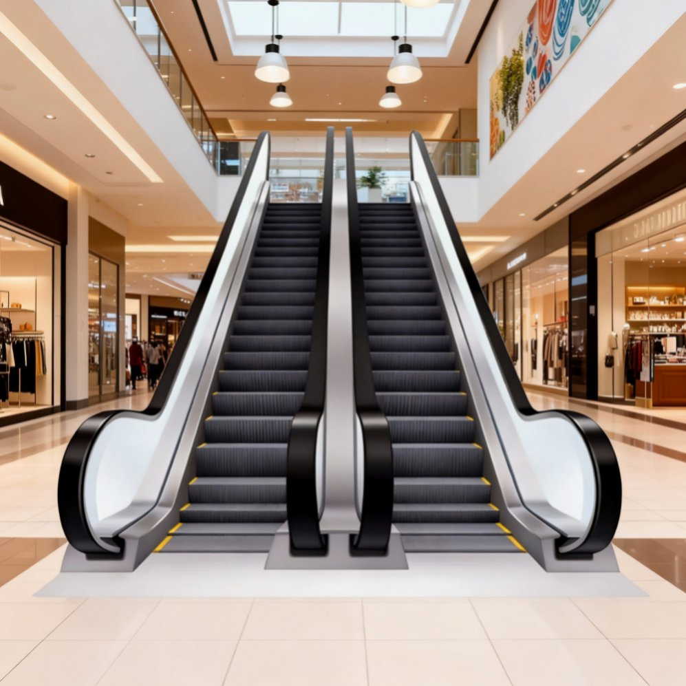 Atrium Showcase Escalator Becomes Architectural Focal Point