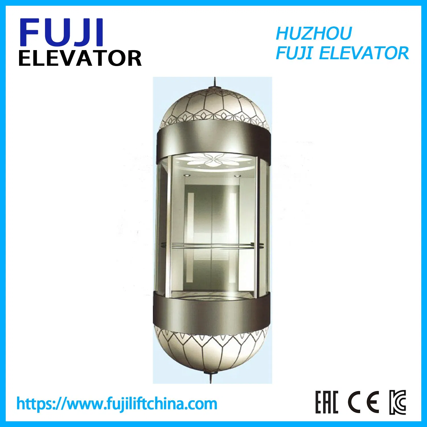 FUJI China Factory Panoramic Residential Sightseeing Elevator Passenger Elevator Home Elevator with Cheap Price Sale