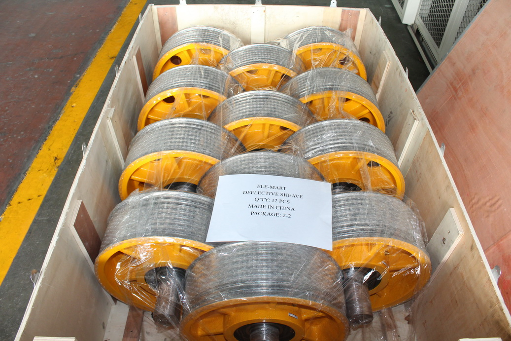 Elevator Parts Traction Motor Cast Iron Deflector Sheave