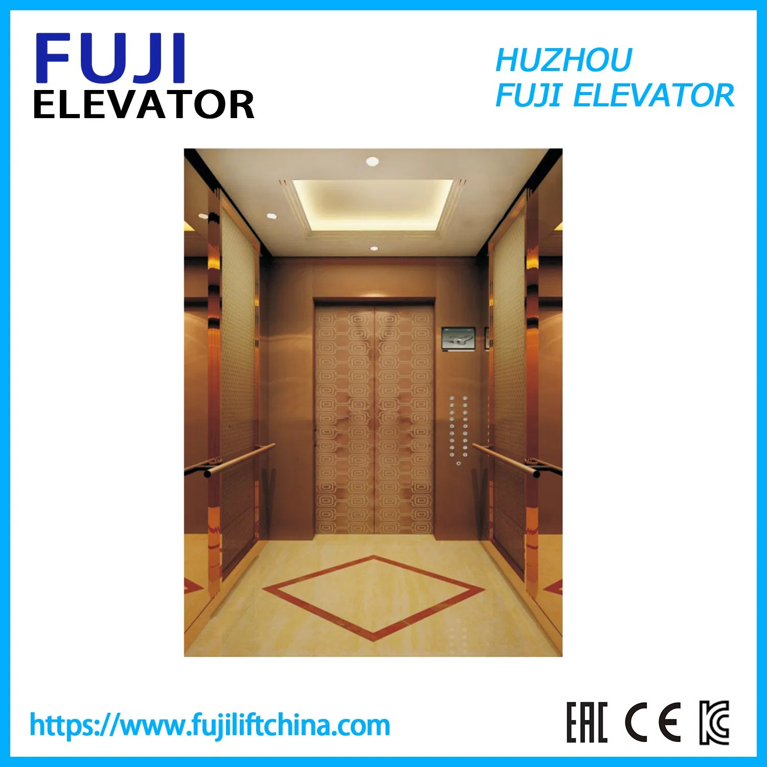 FUJI Vvvf Elevator China Factory Passenger Elevator Sightseeing Residential Home Villa Passenger Elevator Lift Panoramic Observation Glass Elevator