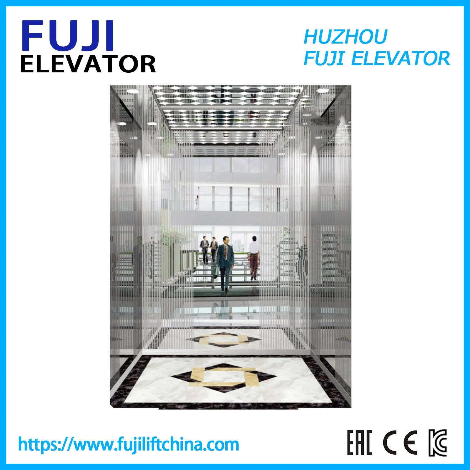 FUJI Vvvf Elevator China Factory Passenger Elevator Sightseeing Residential Home Villa Passenger Elevator Lift Panoramic Observation Glass Elevator