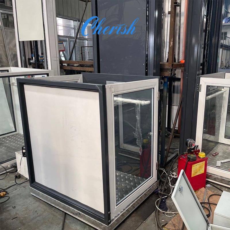 Customized Hydraulic Small Villa Home Elevator Passenger Lift 2 Floor Residential Mini Sightseeing Elevator House Panoramic Glass Elevator