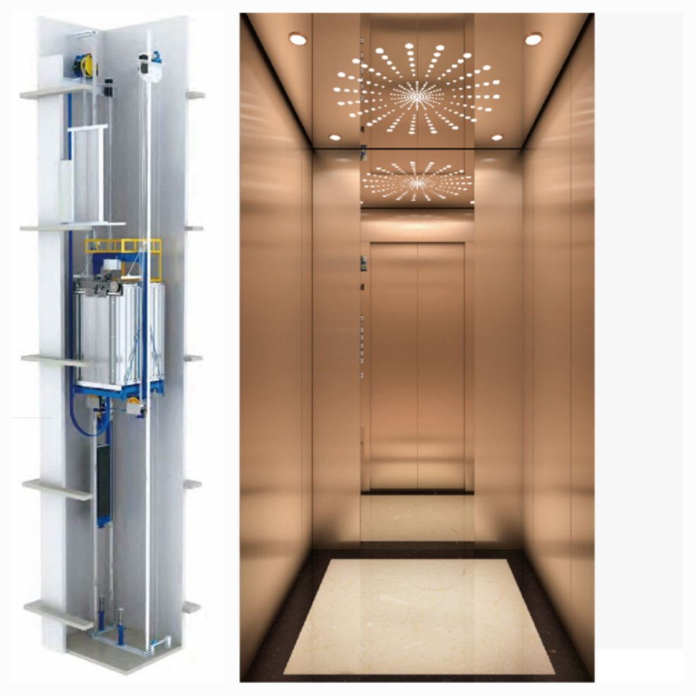 Low Cost 320kg 400kg 0.63m/S Home Elevator for Residential/Office/Hotel Building