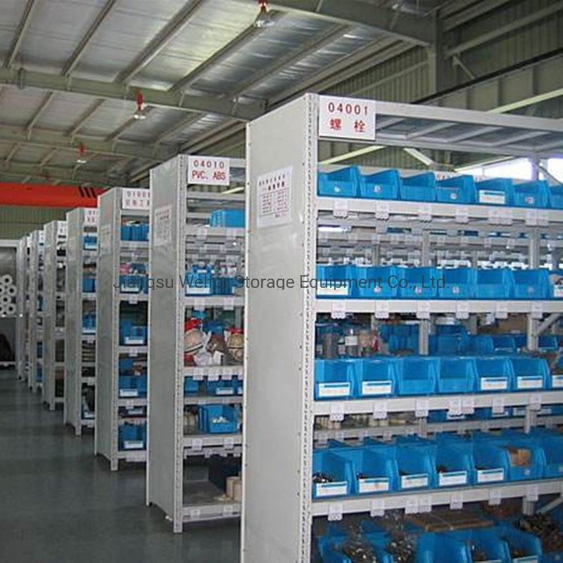 Steel Warehouse Storage Medium Duty Long Span Metal Shelving with Plastic Bin