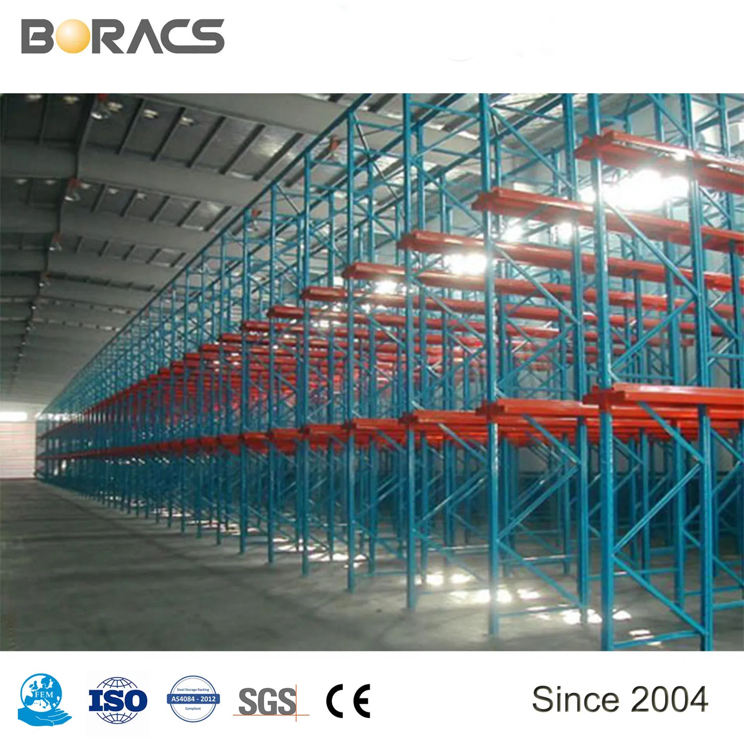 OEM Heavy Industrial Adjustable Warehouse Storage Rack Metal Drive in Pallet Racks