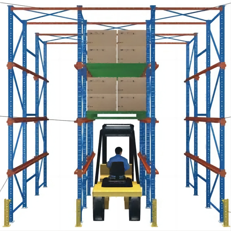 High Density Industrial Steel Drive-in Pallet Storage Racking of Warehouse Space
