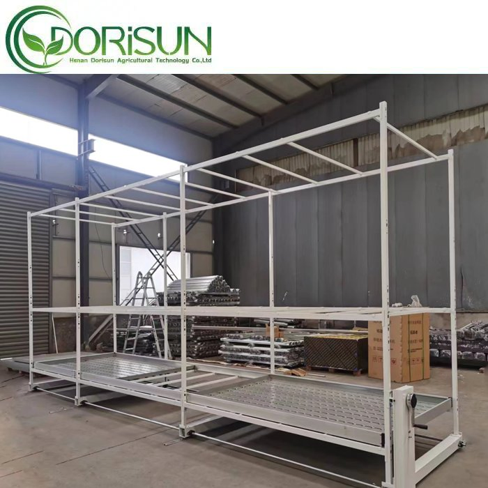 Vertical Grow Rack Hydroponic Greenhouse Ebb and Flow Table Multi Level Grain Hydroponic Rack