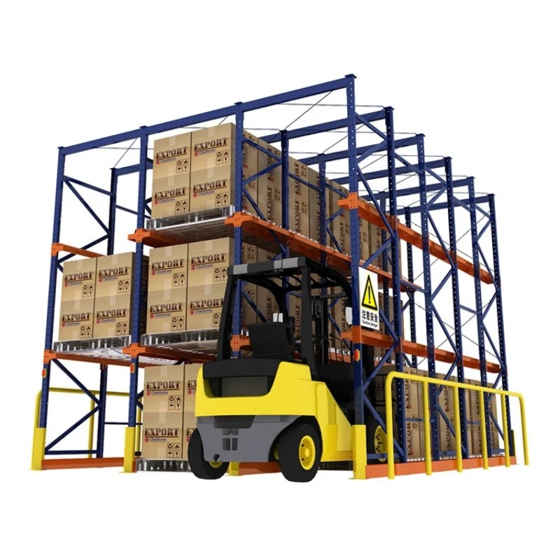 Q235/Q355 Industrial High Density Steel Drive-in Racking System Goods Storage Heavy Duty Warehouse Pallet Racking