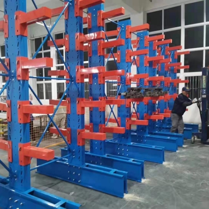 Factory Direct Durable Steel Cantilever Racking Adjustable Double-Sided Cantilever Warehouse Storage Shelves
