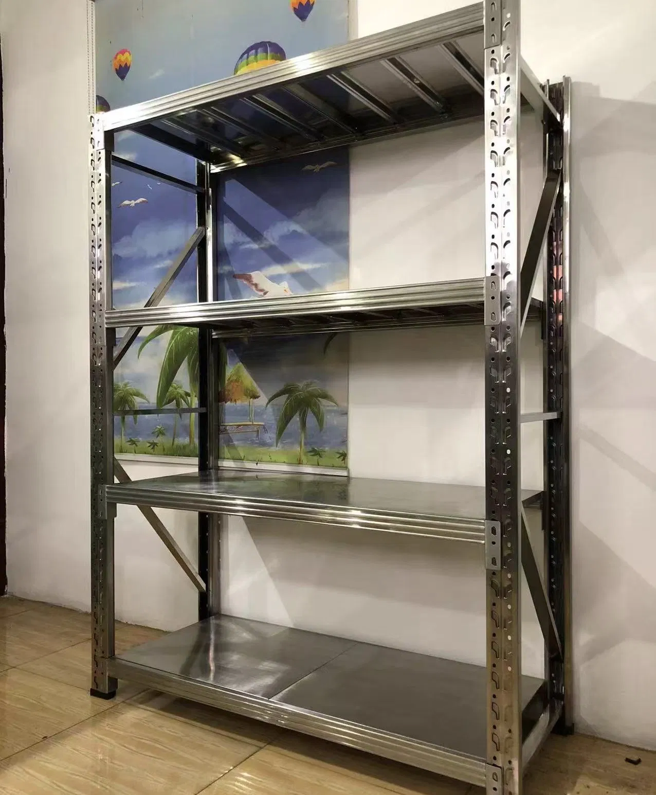 Customizable Q235B Stainless Steel Racks with Easy-to-Assemble Butterfly Holes and Boltless Structural