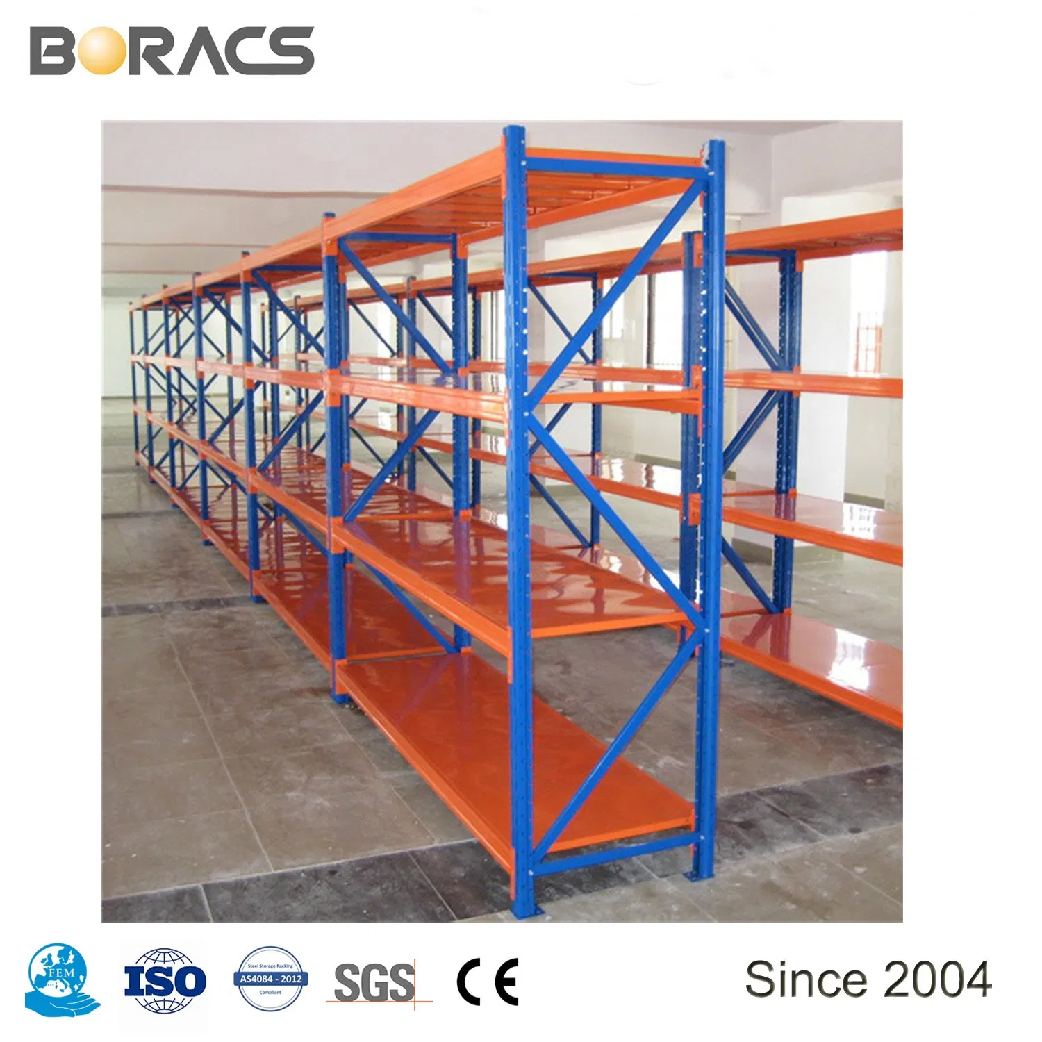 Medium Duty Warehouse Large Capacity Widespan Racking System Metal Rack Longspan Steel Shelving with Wooden Panel