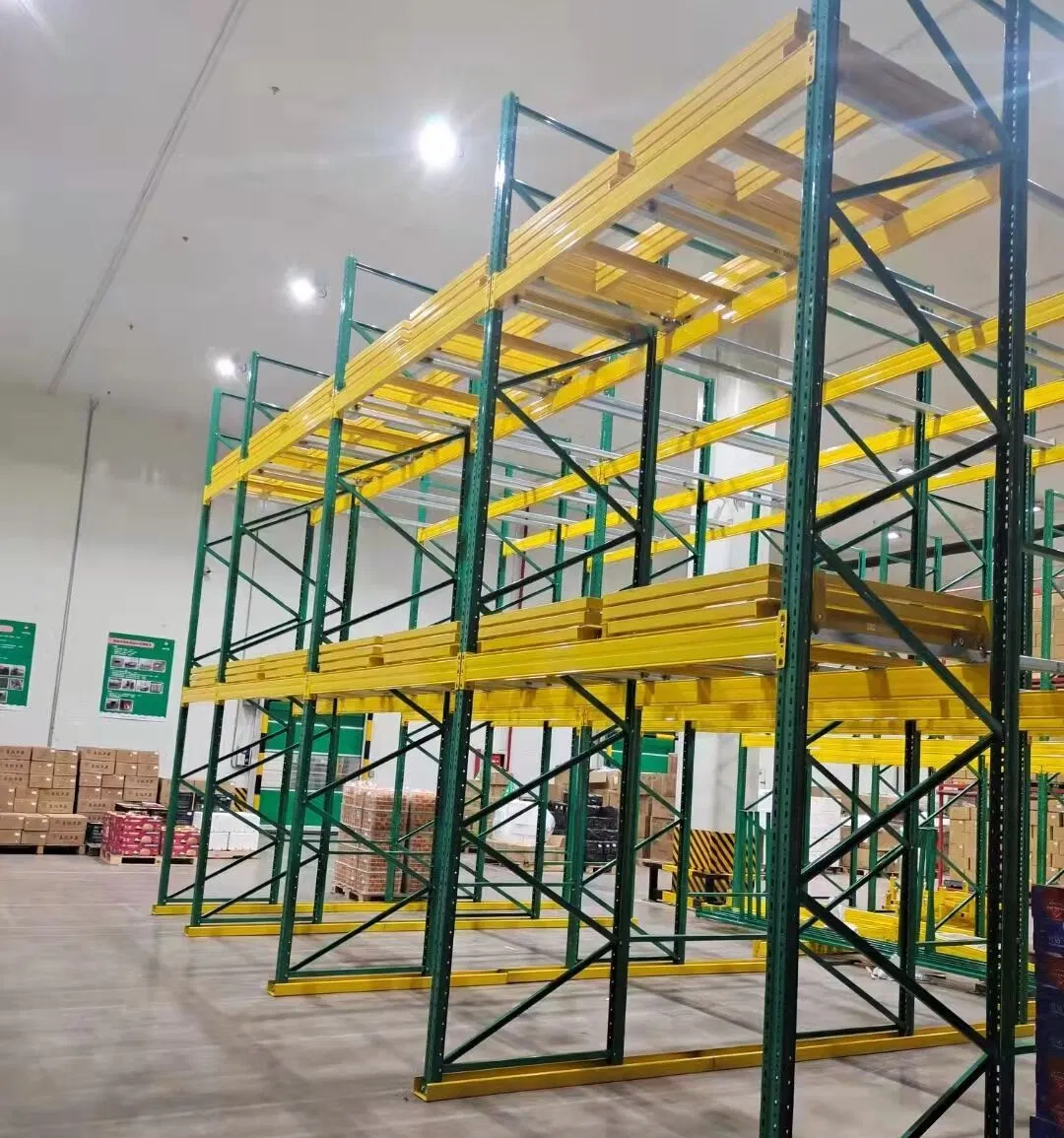 Stackable Metal Steel Pallet Rack System Dynamic Stacking Rack Push Back Racking for Warehouse Storage Solution