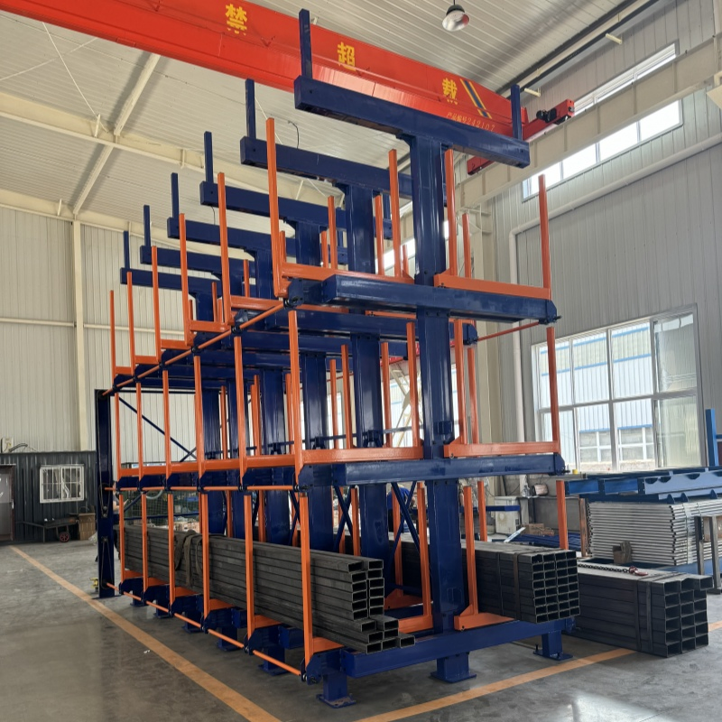 Roll out Telescopic Cantilever Rack Pipe Storage Rack Square Tube Shelf