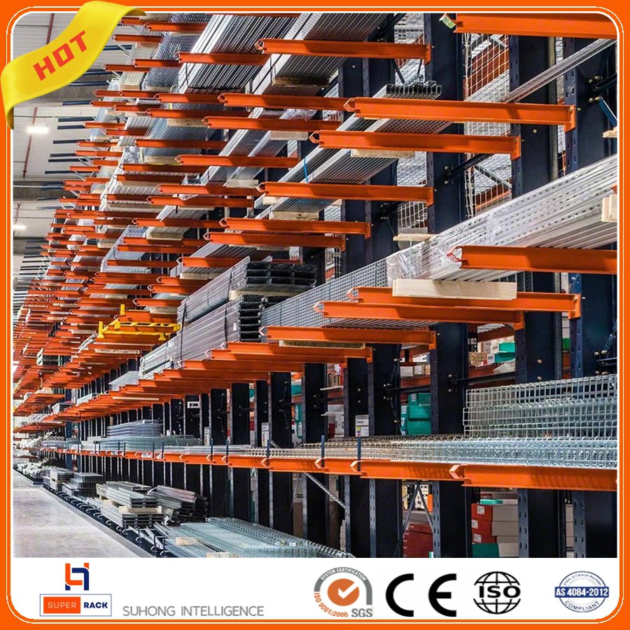 Warehouse Long Pipe Materials Storage Heavy Duty Steel Metal Shelf Stacking Cantilever Rack Storage Rack