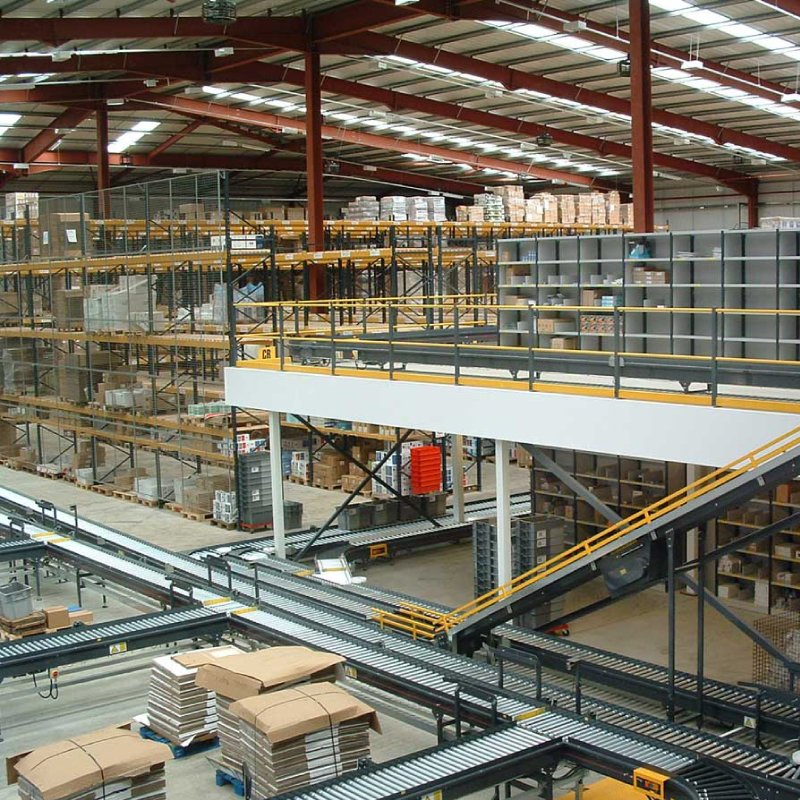 Warehouse Stairs Deck Pallet Racking Steel Floor Garret Mezzanine