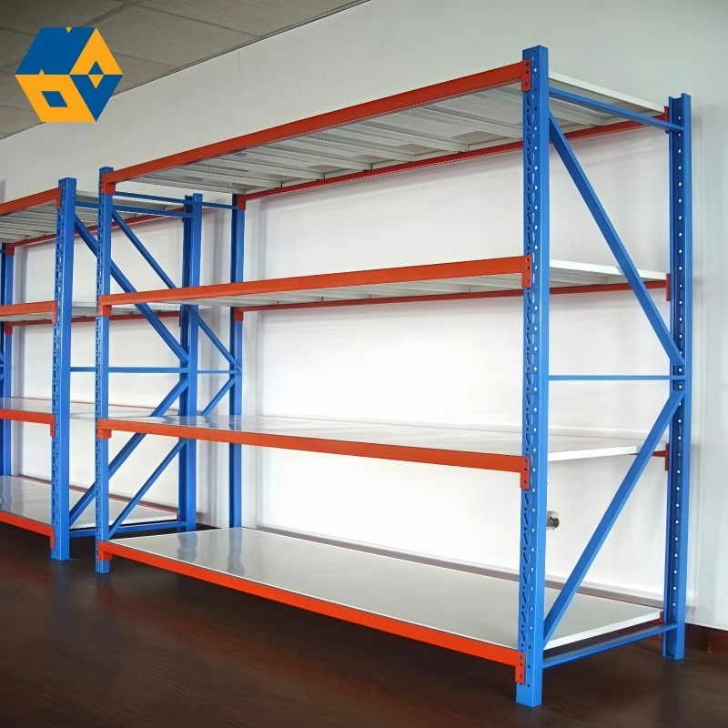Warehouse Steel Metal Longspan Racking Industrial Warehouse Storage Steel Long Span Medium Duty Rack Widespan Iron Tool Stacking Storage Shelf Racking with CE