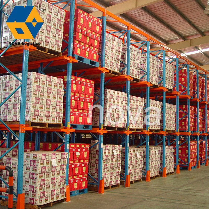 Galvanized Teardrop Shelf Automation Equipment Warehouse System Drive-in Rack for Cold Room