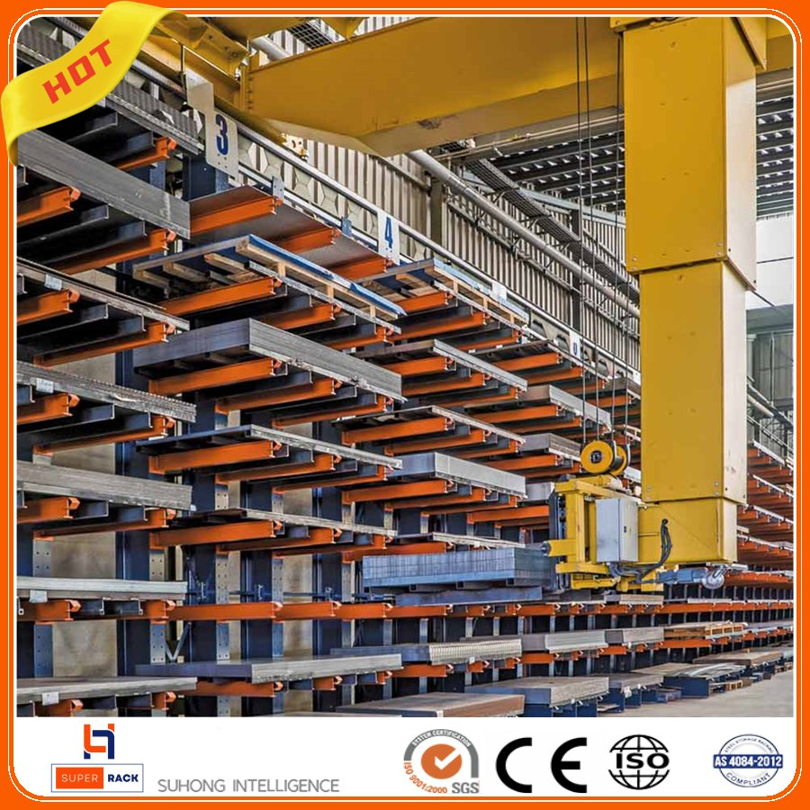 Warehouse Long Pipe Materials Storage Heavy Duty Steel Metal Shelf Stacking Cantilever Rack Storage Rack