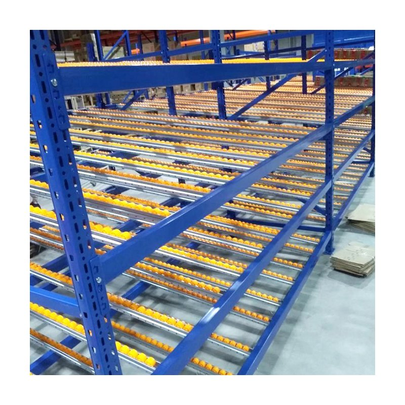 China Factory Steel Warehouse Shelf Racking Goods Gravity Carton Flow Through Pallet Sliding Racks Gravity Pallet Flow Rack From Best Storage System