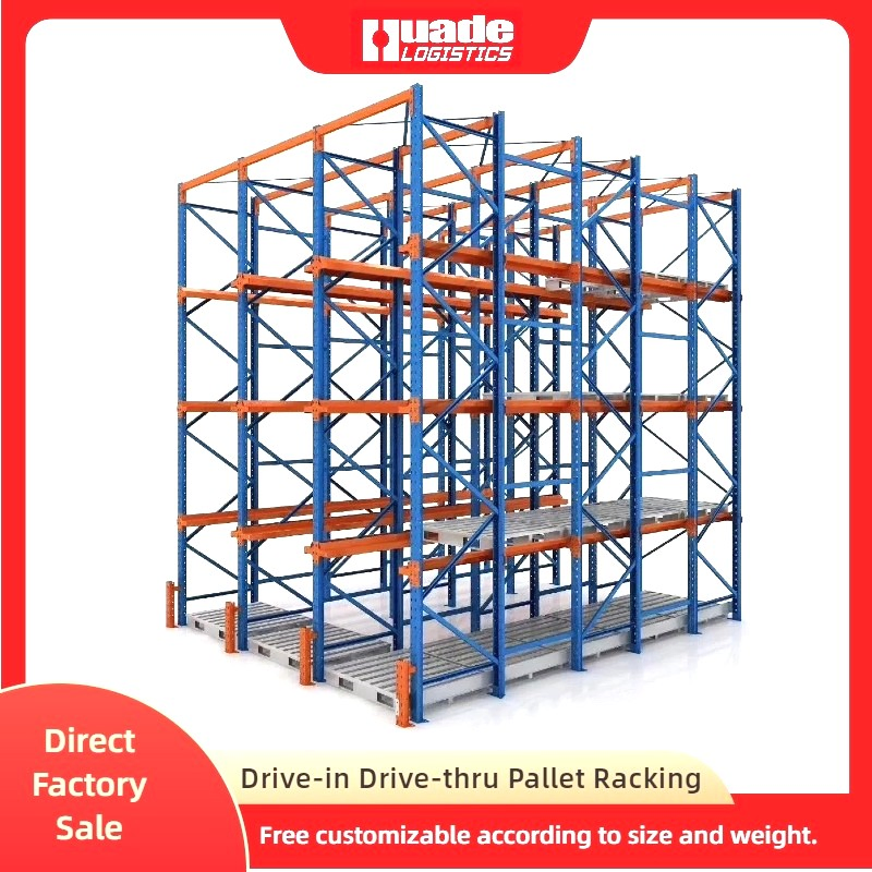 Drive-in Drive-Through Pallet Racking System Adjustable Metal Warehouse Rack Solution with Corrosion Protection Wholesale