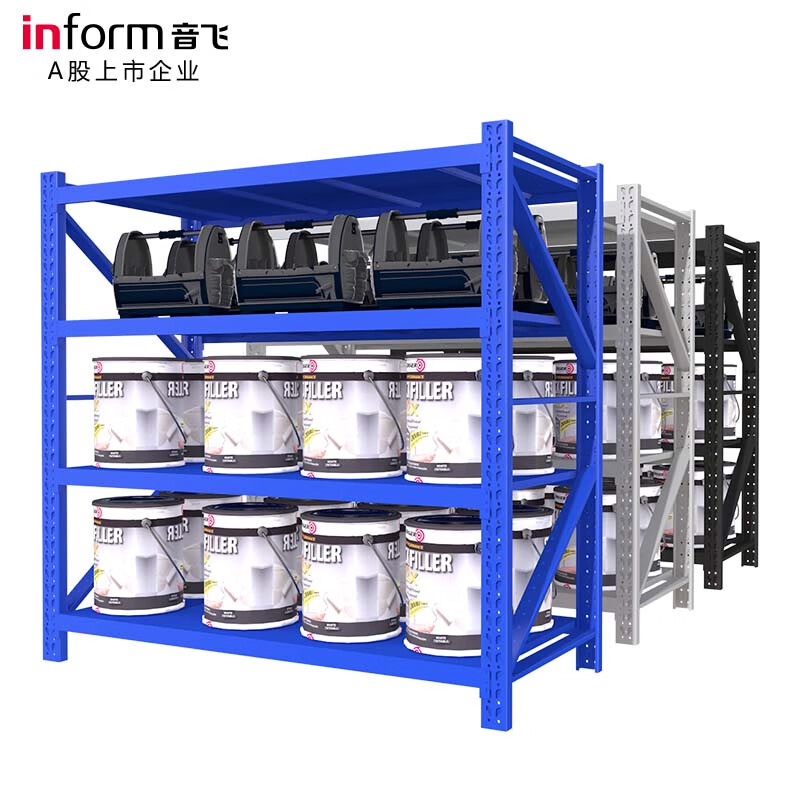 Leading Factory Shelf Medium Sized Steel Shelf for Industrial Warehouse Storage