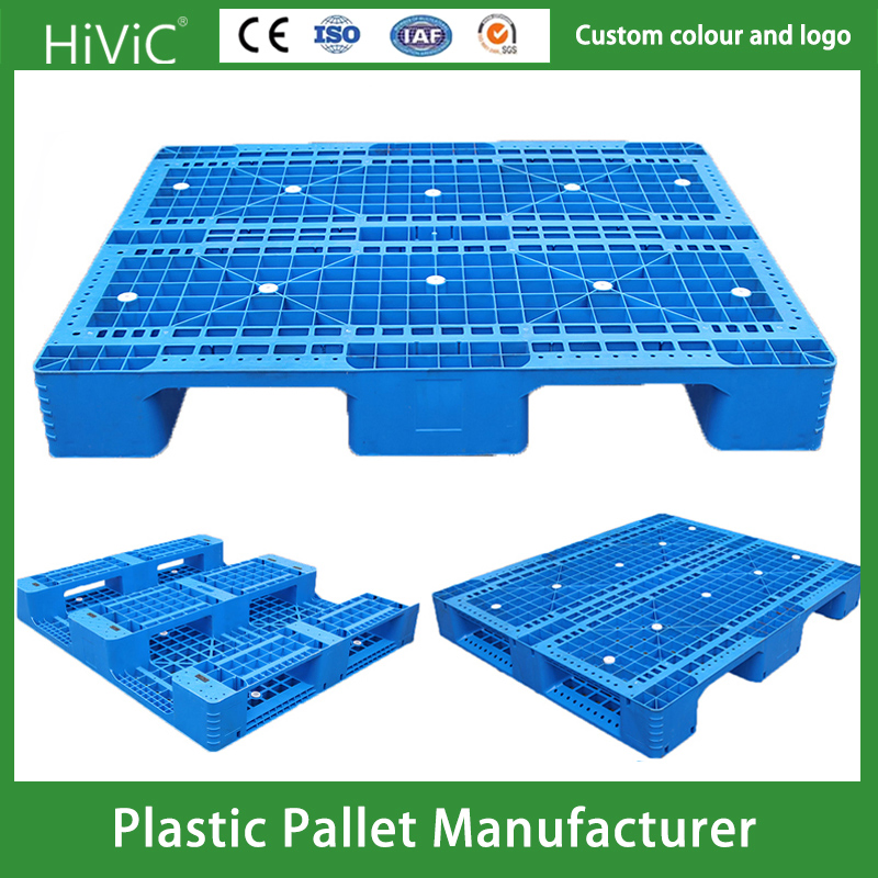 Double Deck Collapsible Dimensions Bunnings Blue Black Used Storage Steel Warehouse Rack Customized Rack Tray Size and Weight Black Virgin HDPE Plastic Pallet