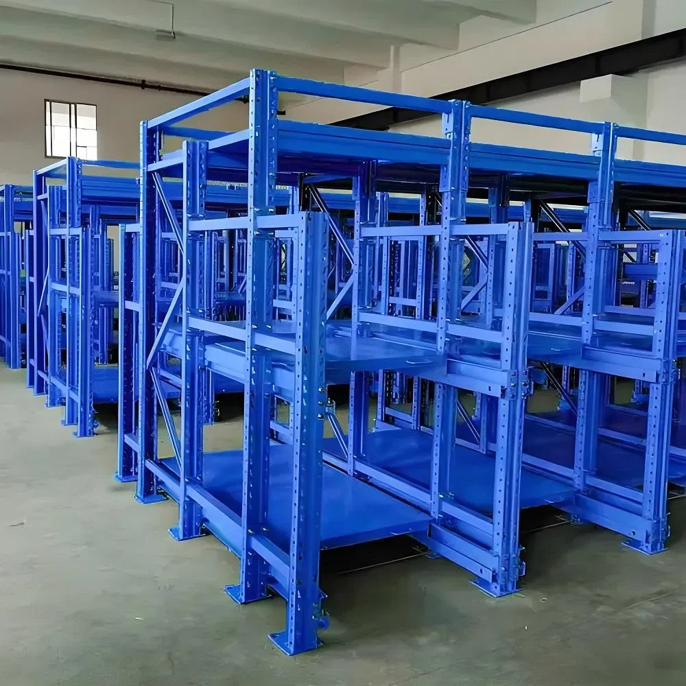 High Quality Mold Rack Systems with Reinforced Beams and Safety Pins for Secure Storage of Heavy Molds and Industrial Equipment