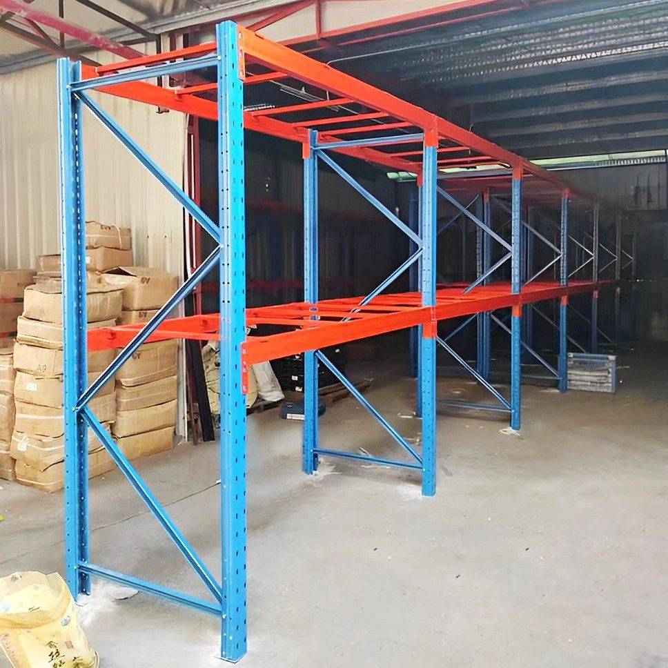 Warehouse Rack Featuring an Integrated Brace Beam for Superior Structural Stability