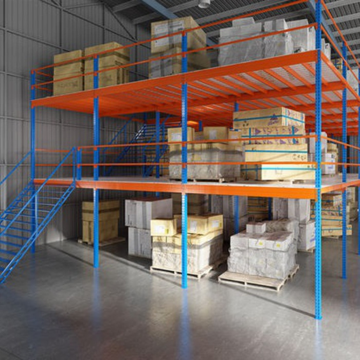 Economical Structural Steel Warehouse Mezzanine Shelf Multi Level Warehouse Storage Rack Second Mezzanine Platform Heavy Duty Steel Mezzanine Rack