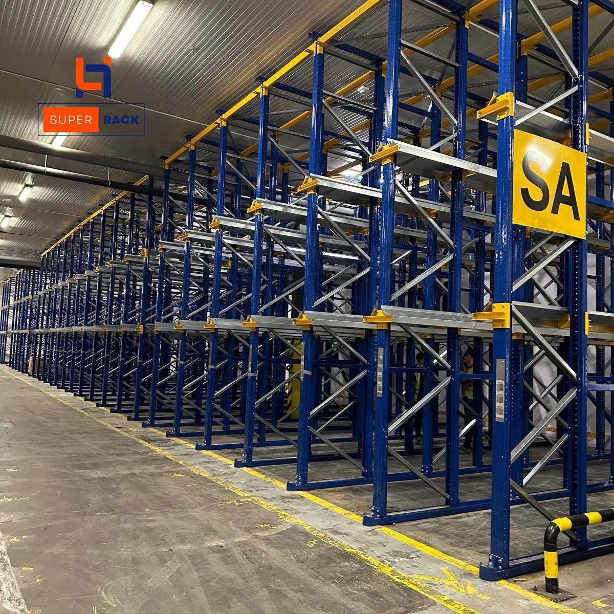 Fifo OEM Warehouse Customized Q235 Steel Heavy Duty Adjustable Steel Storage Rack Beam Frame Drive in/Through Forklift Pallet Racking System