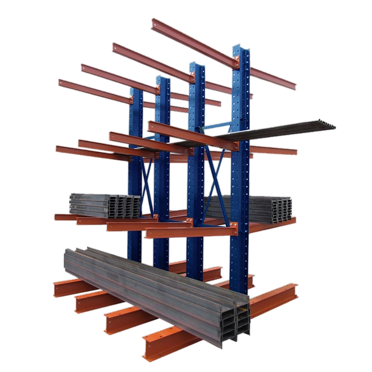 Customized Double Side Warehouse Storage Heavy Duty Cantilever Bracket Stable Pipe Rack